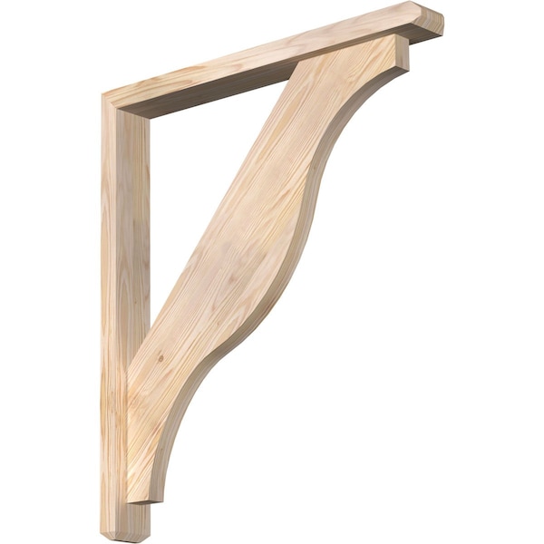 Ekena Millwork Funston Craftsman Smooth Bracket w/ Offset Brace, Douglas Fir, 3 1/2"W x 28"D x 32"H BKT0402X28X32FST04SDF - main